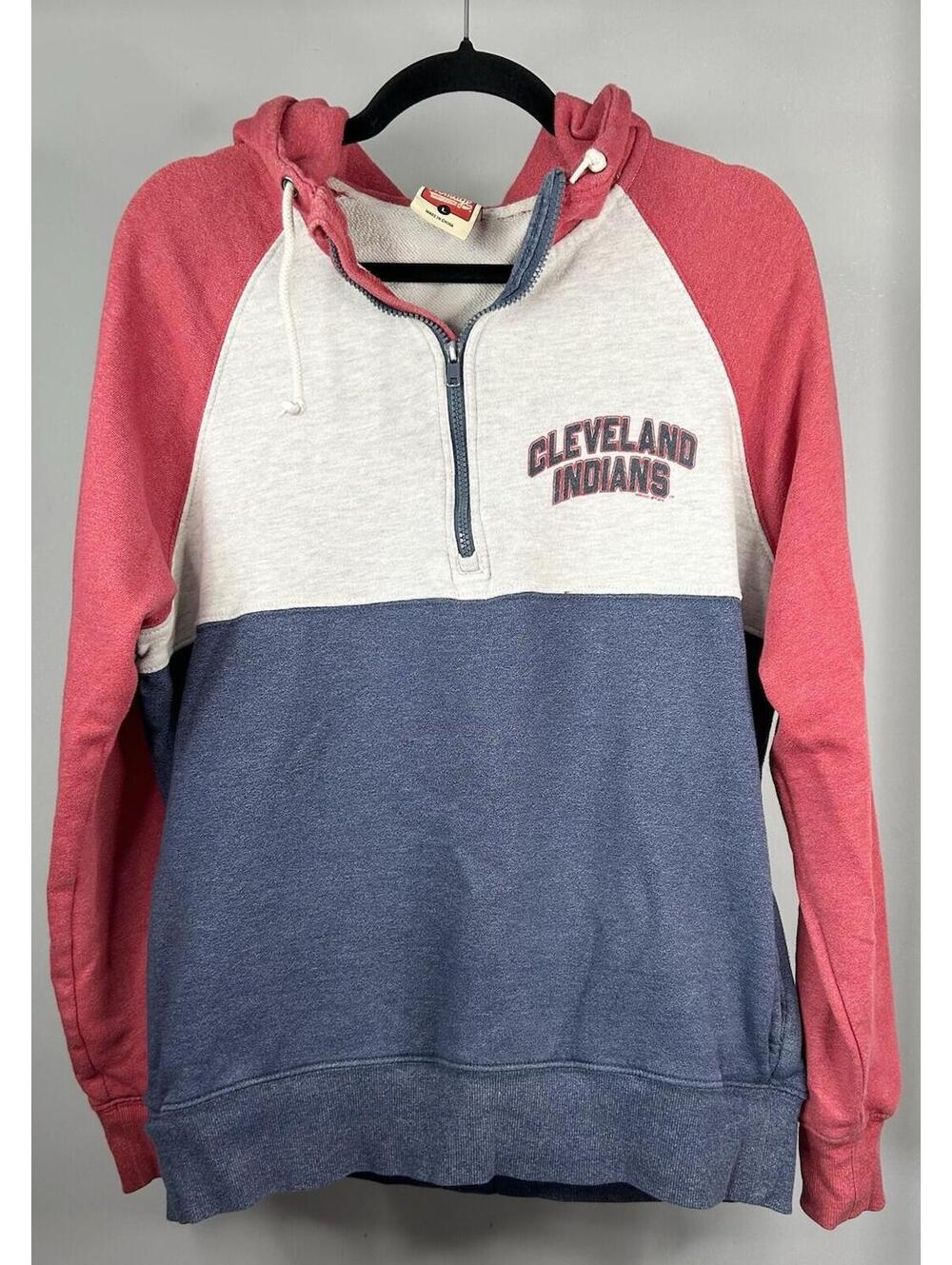Homage Cleveland Indians 1/4 Zip Hoodie Men’s Size Large